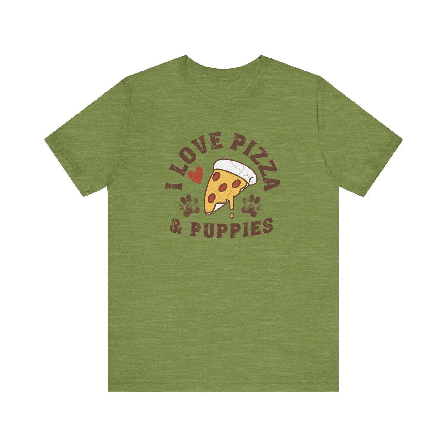 "Pizza, Puppies, and Pure Happiness" Short Sleeve Tee