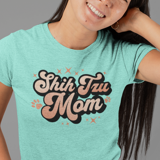 Groovy "Shih Tzu Mom" T-Shirt